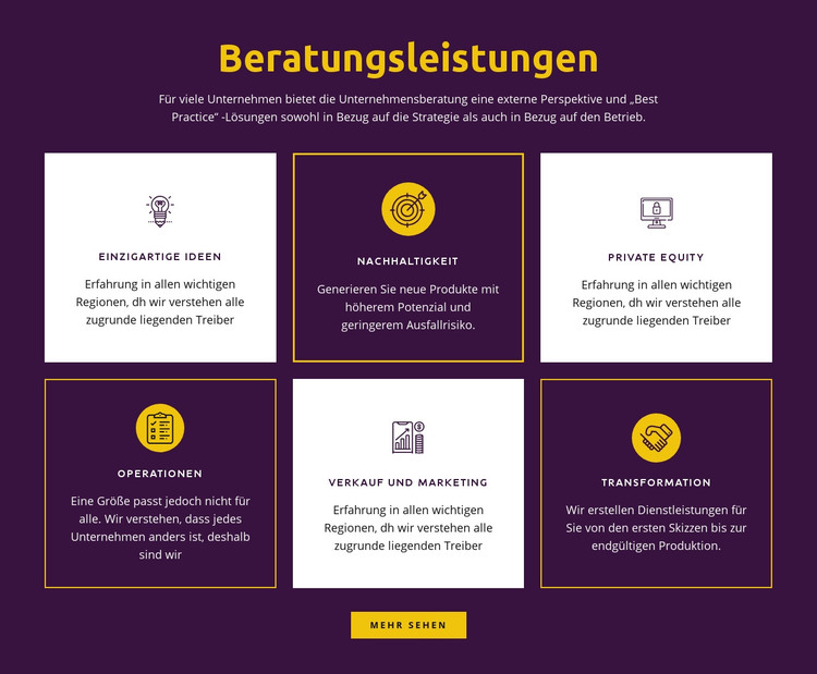 Globale Beratungsleistungen HTML-Vorlage