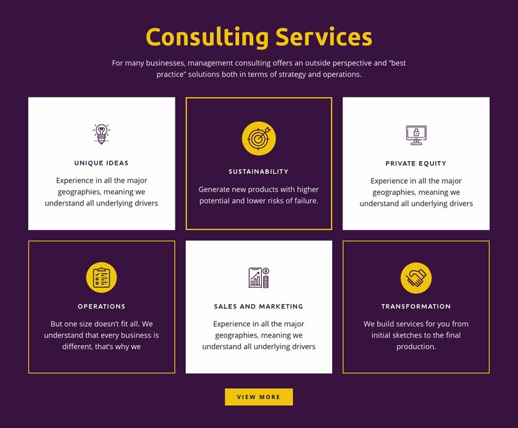 Global consulting services Elementor Template Alternative