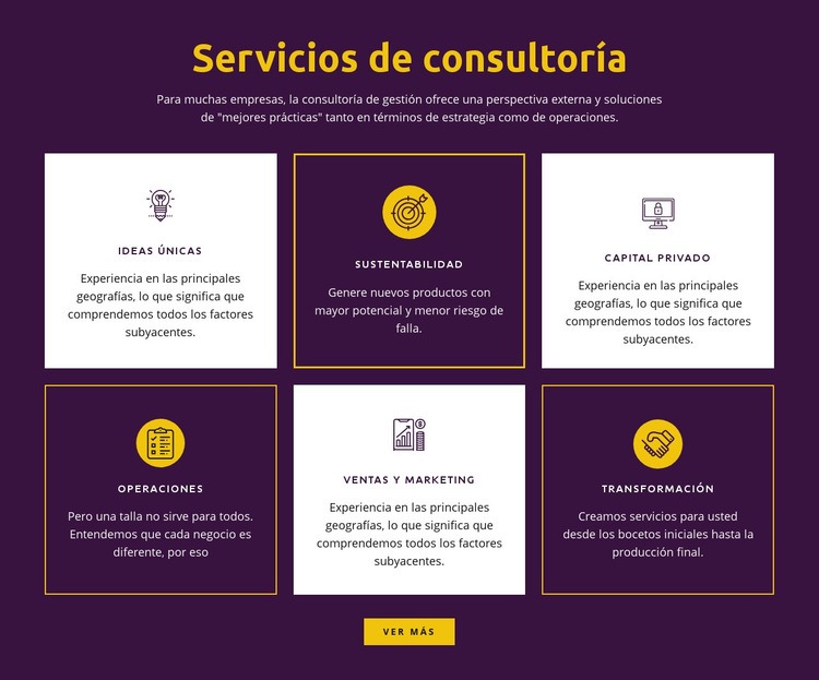 Servicios de consultoría global Creador de sitios web HTML