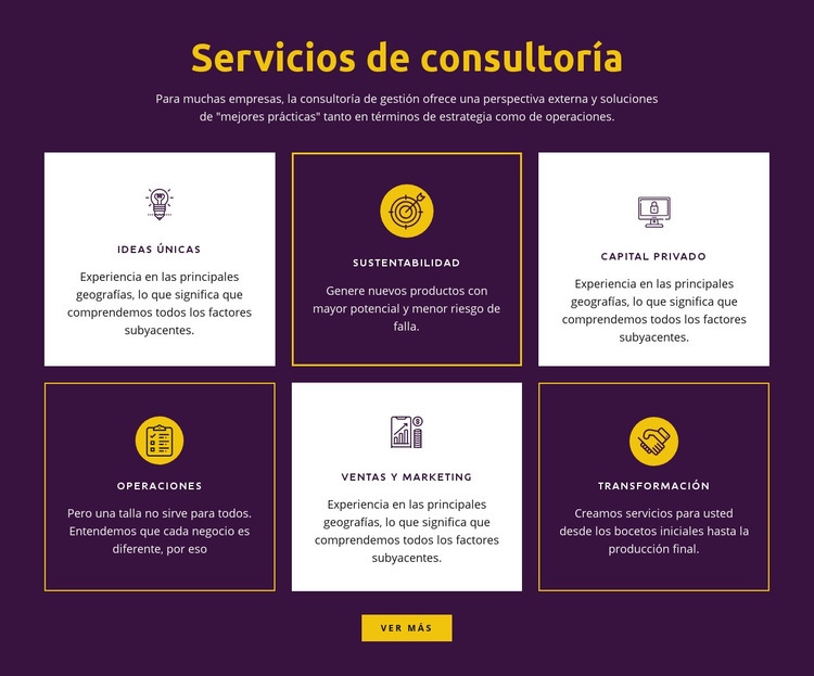 Servicios de consultoría global Plantillas de creación de sitios web