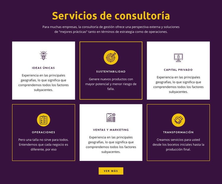 Servicios de consultoría global Página de destino