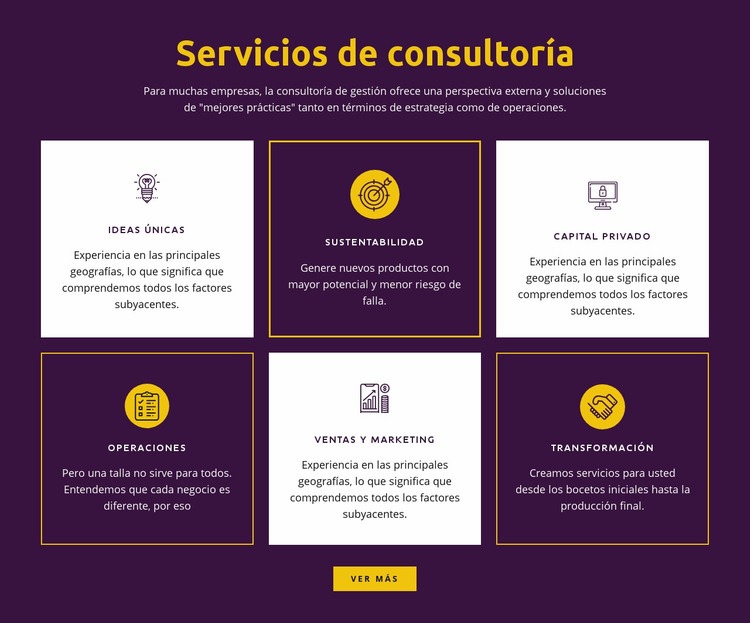 Servicios de consultoría global Plantilla HTML5