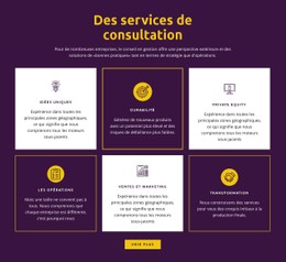 HTML5 Réactif Pour Services De Conseil Mondiaux