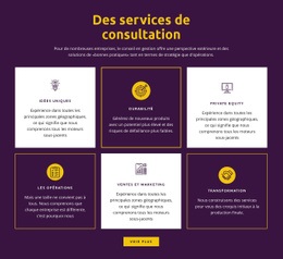 Services De Conseil Mondiaux - Modèle HTML5 Professionnel