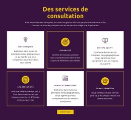 Services De Conseil Mondiaux – Inspiration De Modèle D'Une Page