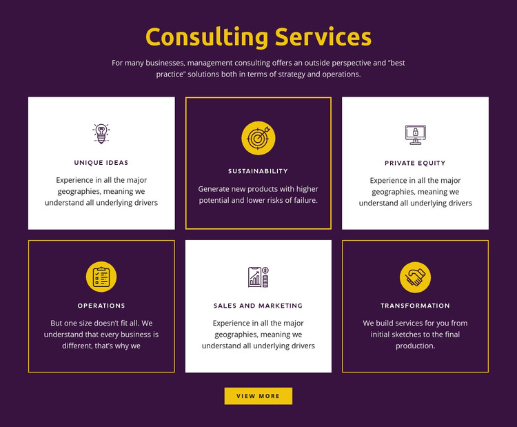 Global consulting services Homepage Design