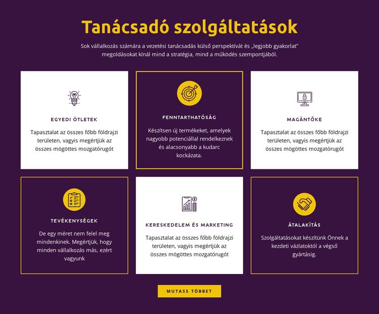 Globális tanácsadási szolgáltatások Weboldal sablon