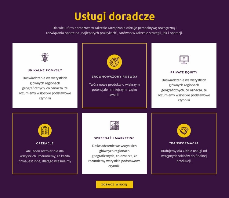 Globalne usługi doradcze Szablon HTML5