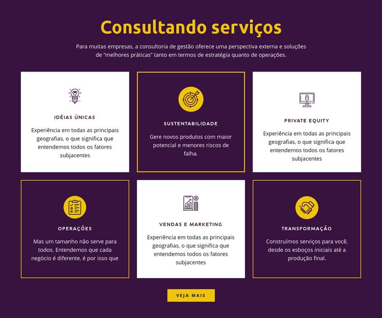 Serviços de consultoria global Construtor de sites HTML