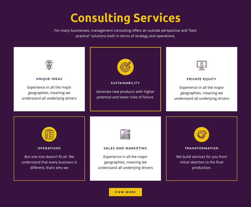 Global consulting services Web Page Design