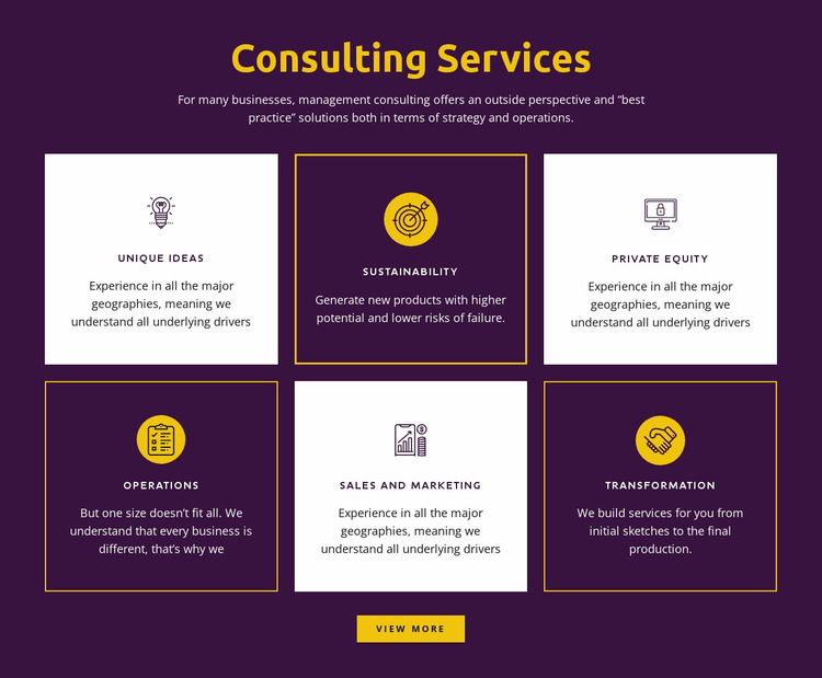 Global consulting services Website Builder Templates