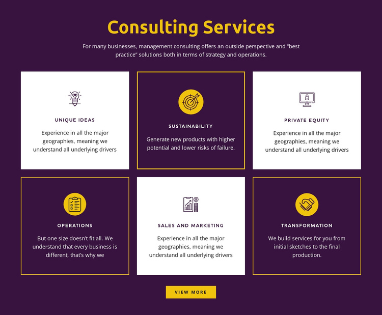 Global consulting services Website Builder Software