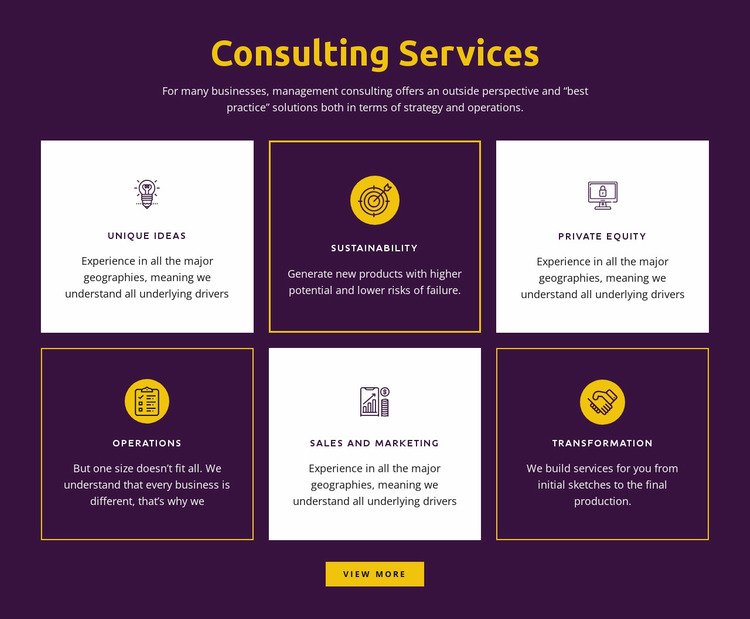Global consulting services Website Mockup