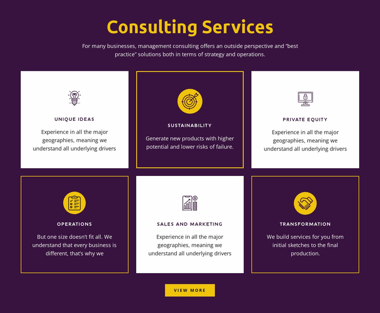 Global consulting services Website Template
