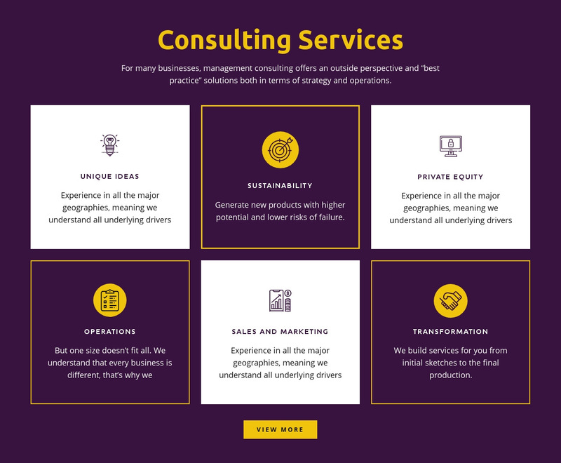 Global consulting services Wix Template Alternative