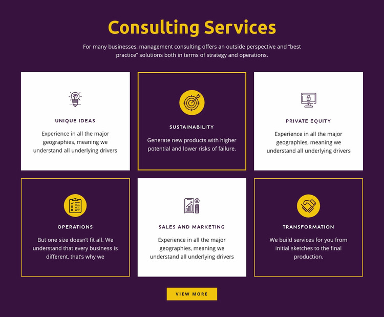 Global consulting services WordPress Website