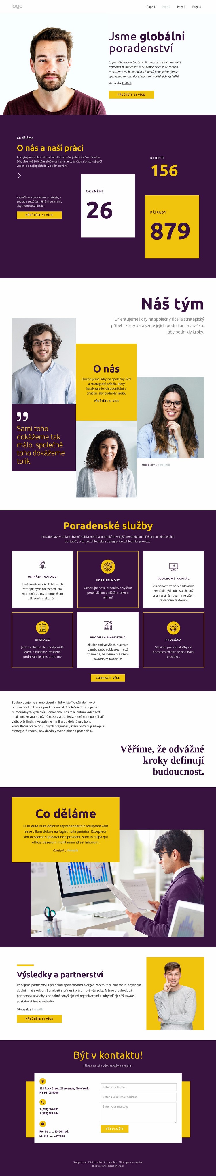 Poradci pro velké firmy Šablona CSS