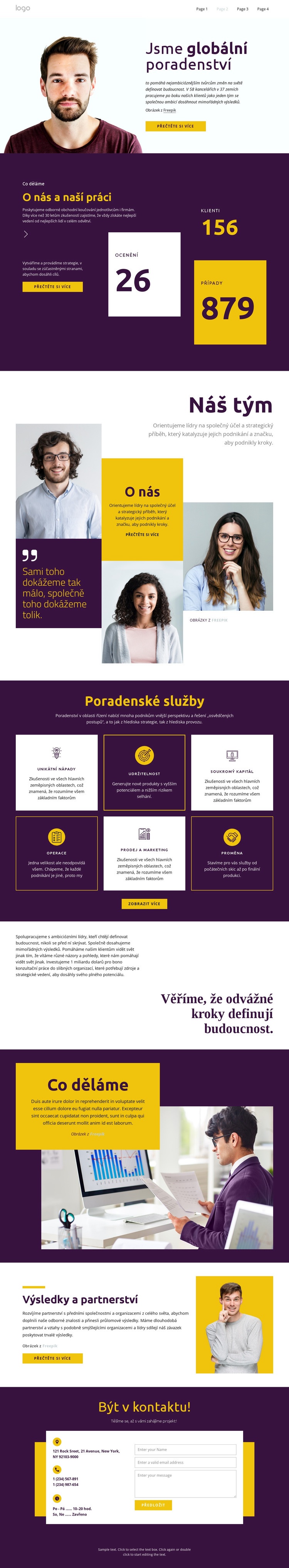 Poradci pro velké firmy Šablona HTML