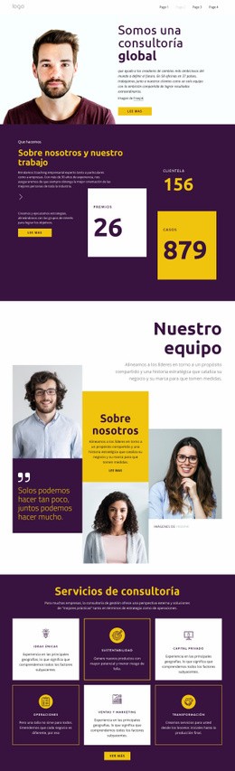 Consultores Para Grandes Empresas - Design HTML Page Online