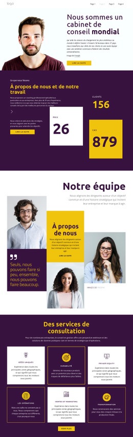 Consultants Pour Les Grandes Entreprises - Conception De Sites Web Gratuite