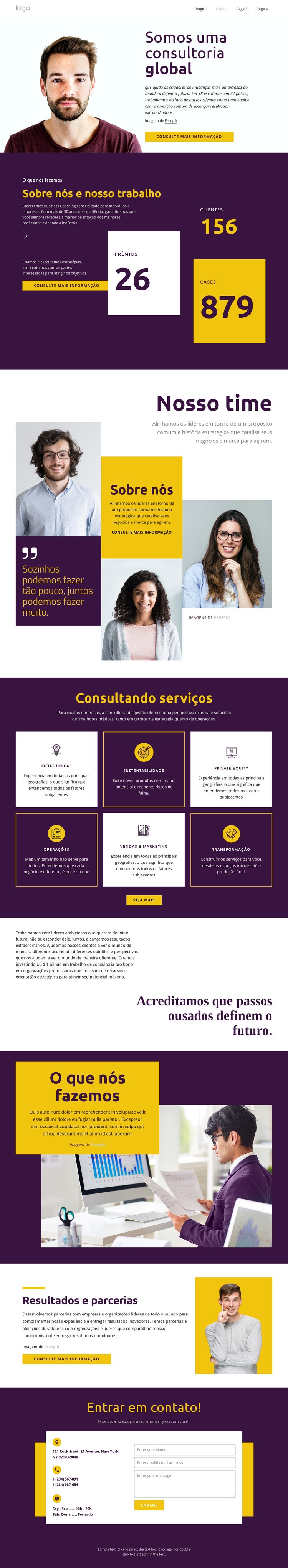 Consultores para grandes negócios Modelos de construtor de sites