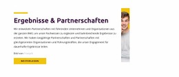 Ergebnisse & Partnerschaft – Einseitenvorlage Für Jedes Gerät