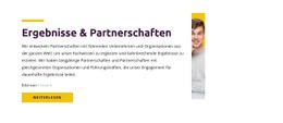 Ergebnisse & Partnerschaft - HTML-Seitenvorlage