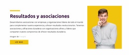 Resultados Y Asociación: Plantilla De Una Página Para Cualquier Dispositivo