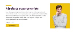 Résultats Et Partenariat : Modèle D'Une Page Pour N'Importe Quel Appareil