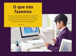 O Que Nós Fazemos - Modelo De Site De Arrastar E Soltar