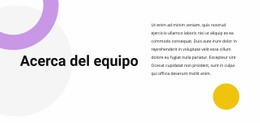 Texto Del Equipo - Diseño De Sitio Web Personalizado