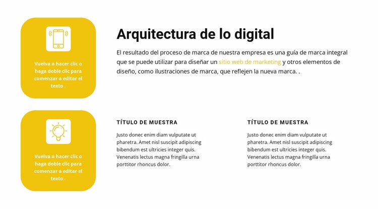 Negocio digital Maqueta de sitio web