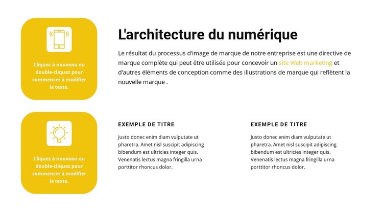 Entreprise numérique Modèles de constructeur de sites Web