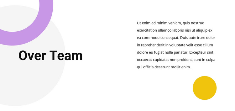 Team tekst HTML-sjabloon
