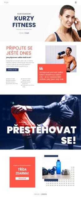 Bezplatná Online Šablona Pro Fitness Studio