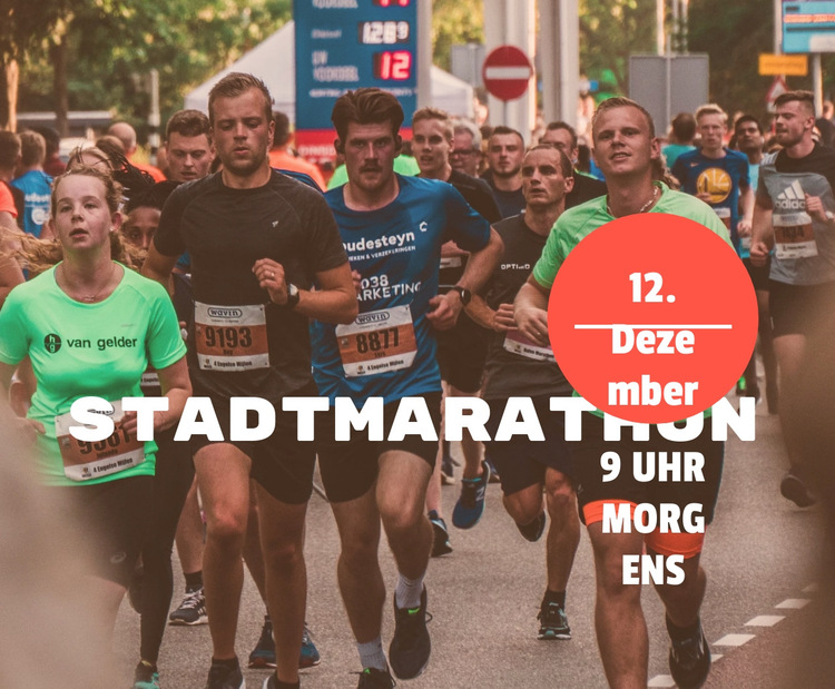 Stadtmarathon Website-Vorlage