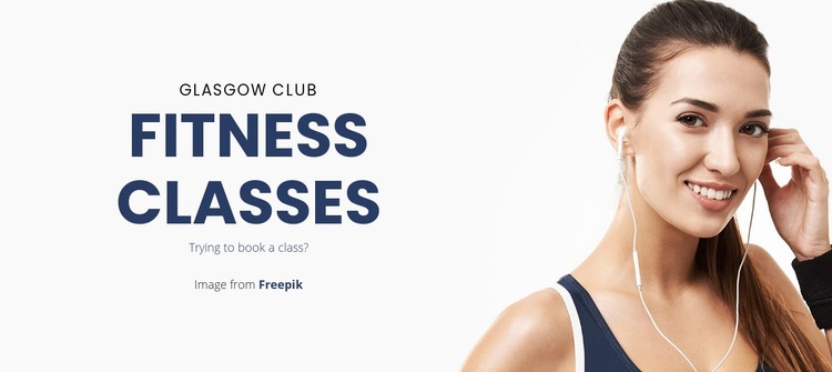 Group Fitness Classes Elementor Template Alternative