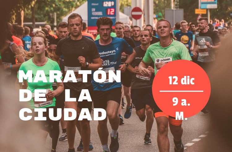 Maratón de la ciudad Plantilla HTML5