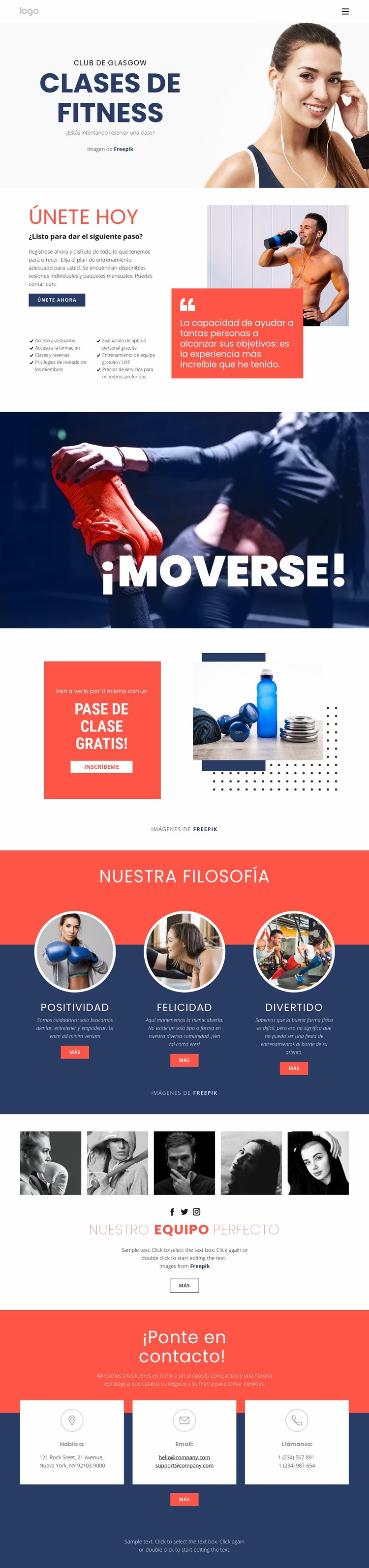 Gimnasio Plantilla HTML5