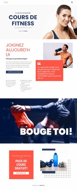 Studio De Fitness - Modèle HTML D'Une Page