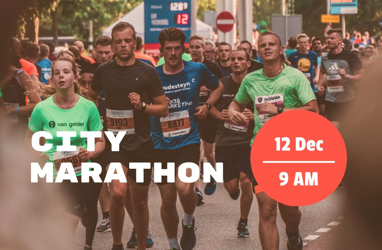City Marathon Homepage Design