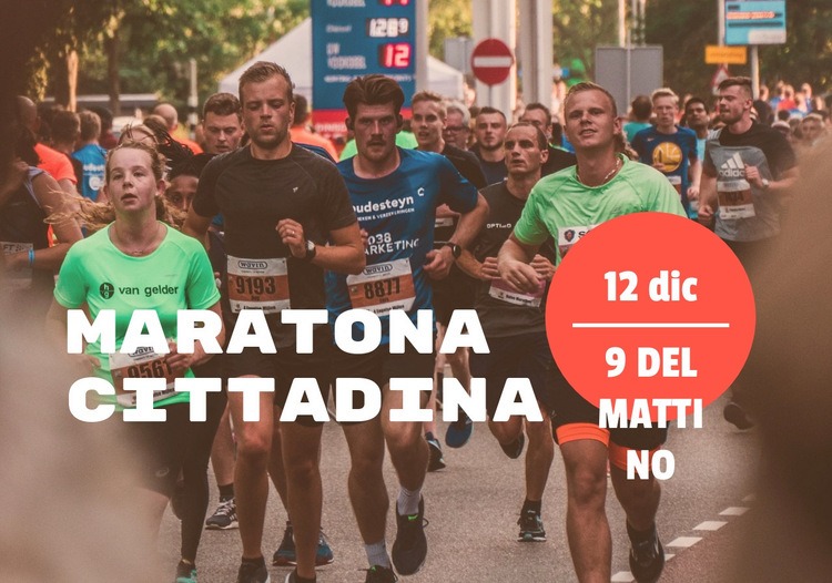 Maratona cittadina Mockup del sito web