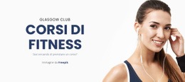 Corsi Di Fitness Di Gruppo - Modello Di Una Pagina