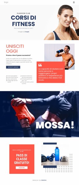 Studio Fitness - Modello Di Una Pagina