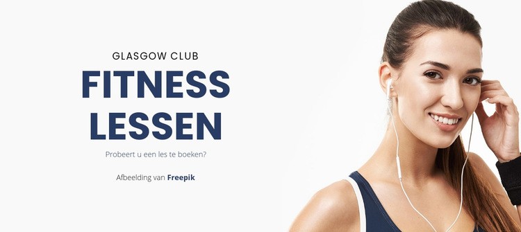 Groepsfitnesslessen CSS-sjabloon