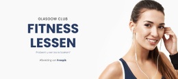 Groepsfitnesslessen - Websitesjabloon Gratis Downloaden