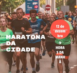 Maratona Da Cidade Modelo De Página De Destino