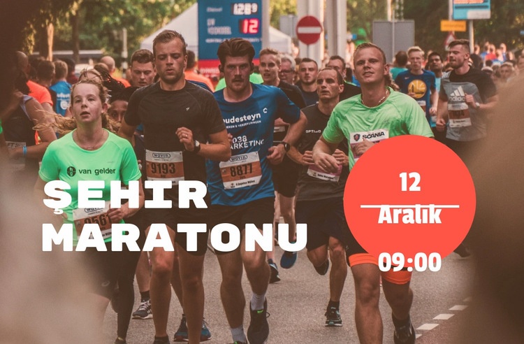 Şehir Maratonu Açılış sayfası