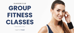Group Fitness Classes - Multi-Purpose Web Page Design