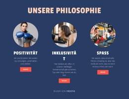 Website-Seite Für Philosophie Unseres Sportvereins